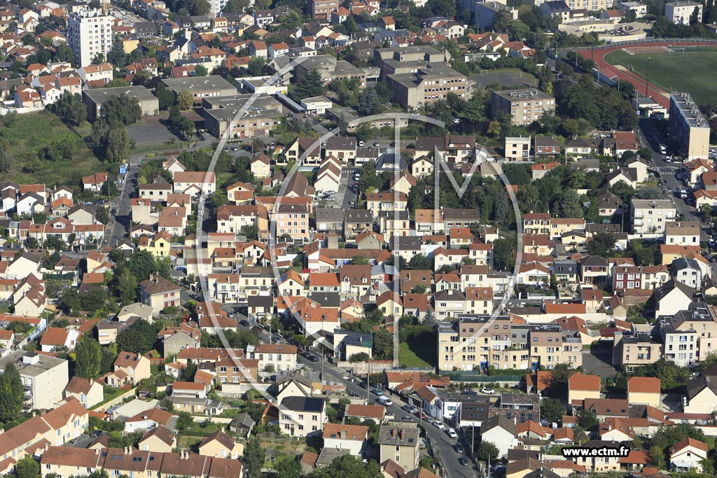 Photo arienne de Villejuif (les Monts Cuchets)