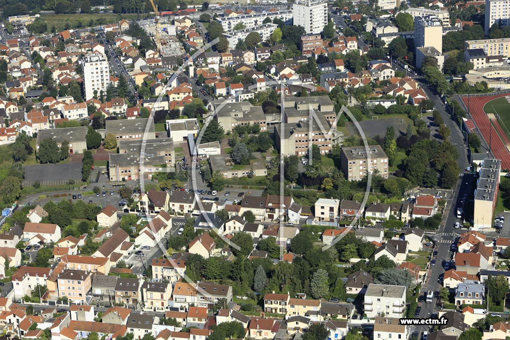 Photo arienne de Villejuif (les Monts Cuchets)