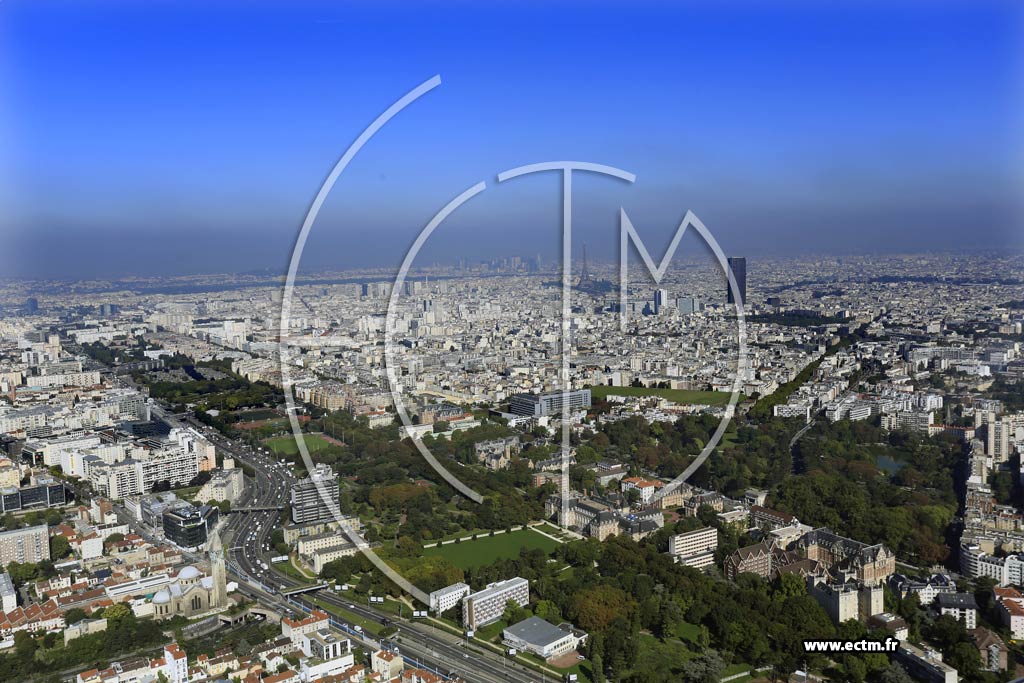 Photo arienne de Paris 14e arr. (Parc Montsouris)
