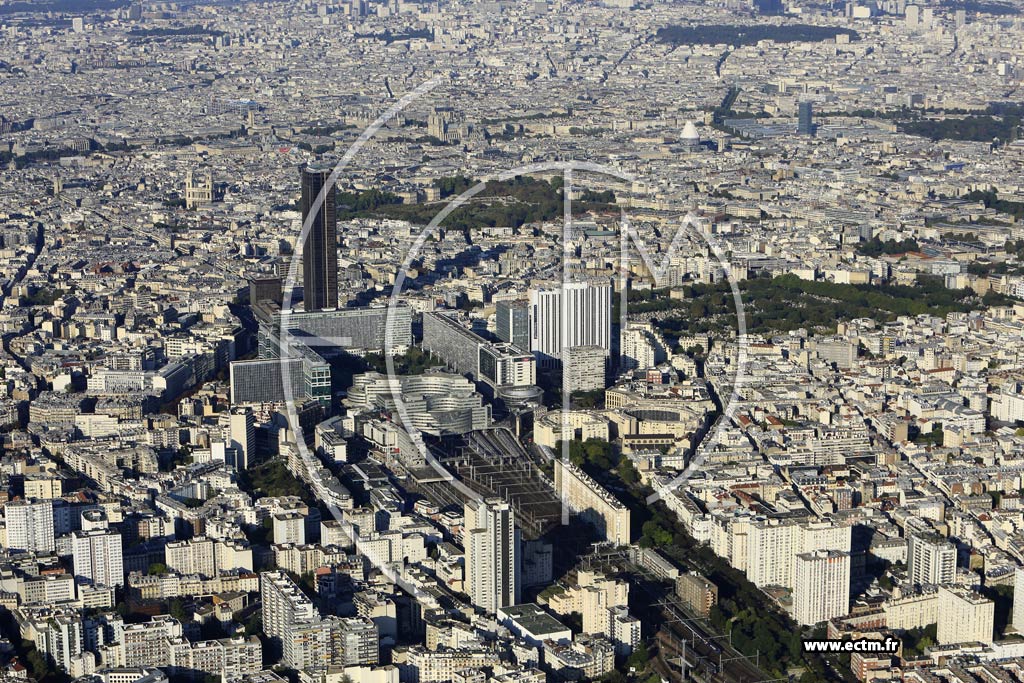 Photo arienne de Paris 15e arr. (Quartier Necker - Gare Montparnasse)