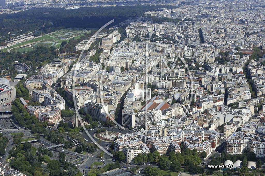 Photo arienne de Paris 16e arr. (Porte de Saint-Cloud)