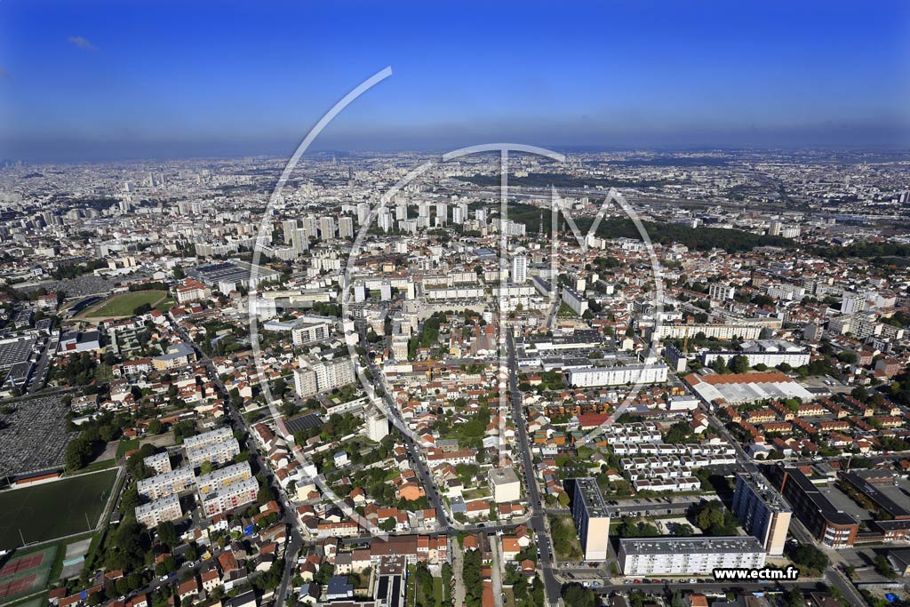 Photo arienne de Romainville (Quartier des Grands-Champs)