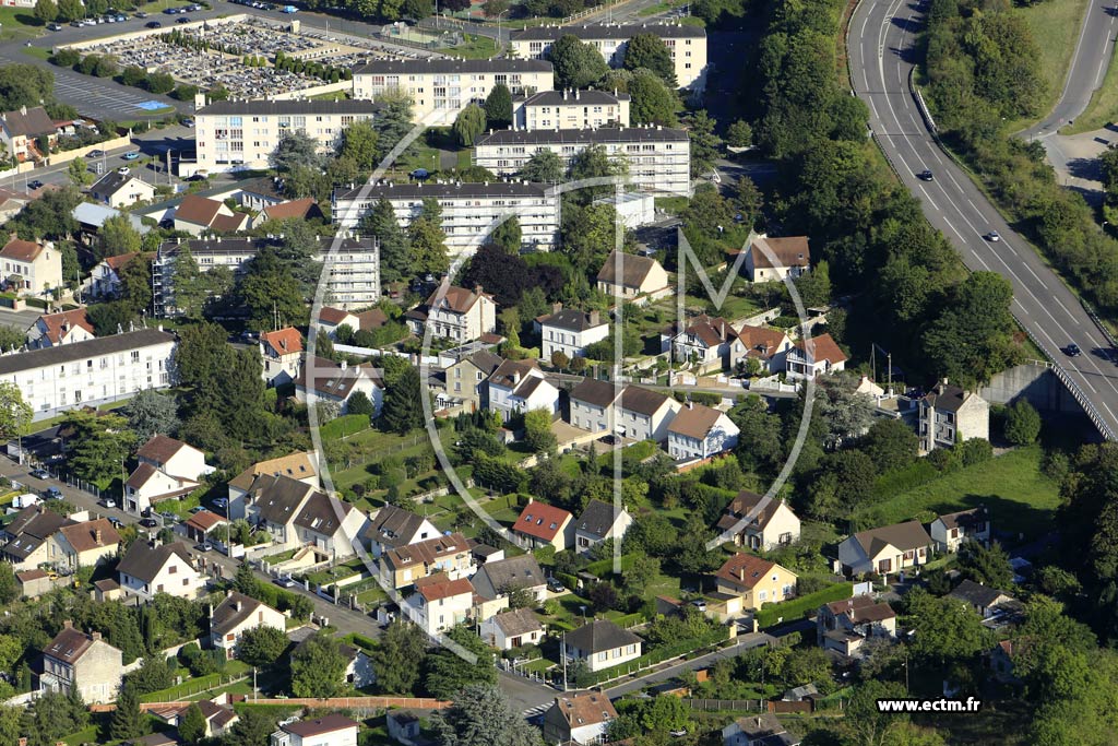Photo arienne de Bonnires-sur-Seine (Quartier des Rues J. Deschamps et L. Ganbetta)