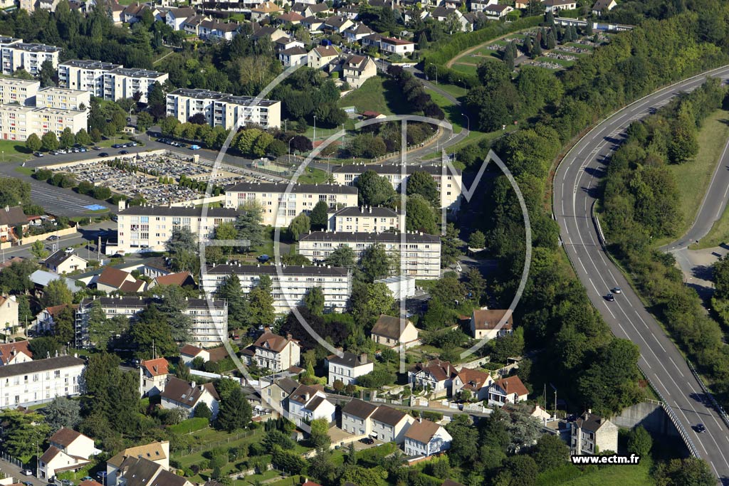 Photo arienne de Bonnires-sur-Seine (Quartier des Rues J. Deschamps et L. Ganbetta)