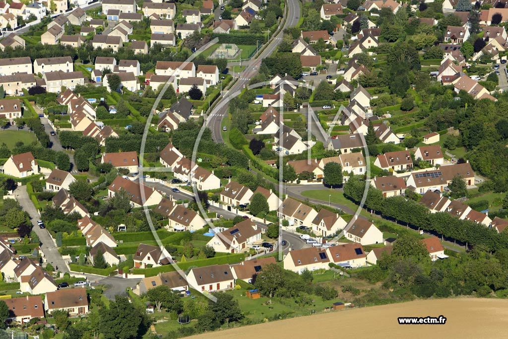 Photo arienne de Bonnires-sur-Seine (Quartier La Croix-du-Mont)
