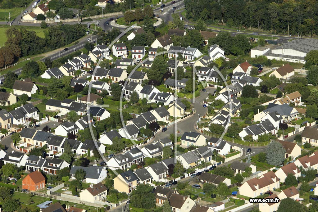 Photo arienne de Rosny-sur-Seine (Quartier du centre-ville - est)