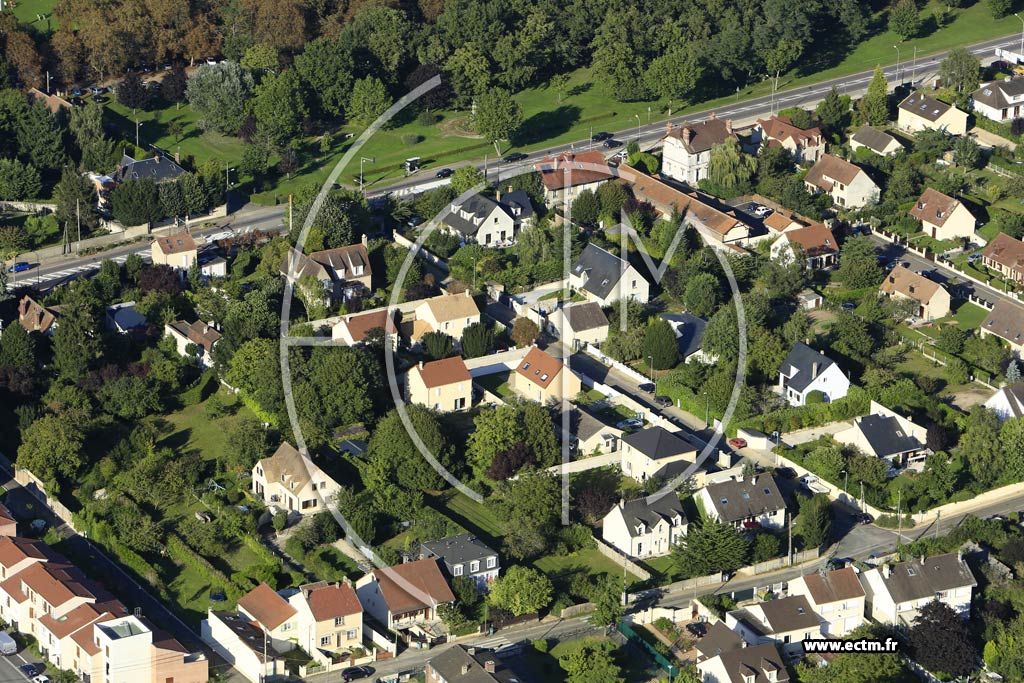 Photo arienne de Rosny-sur-Seine (Quartier du centre-ville - est)