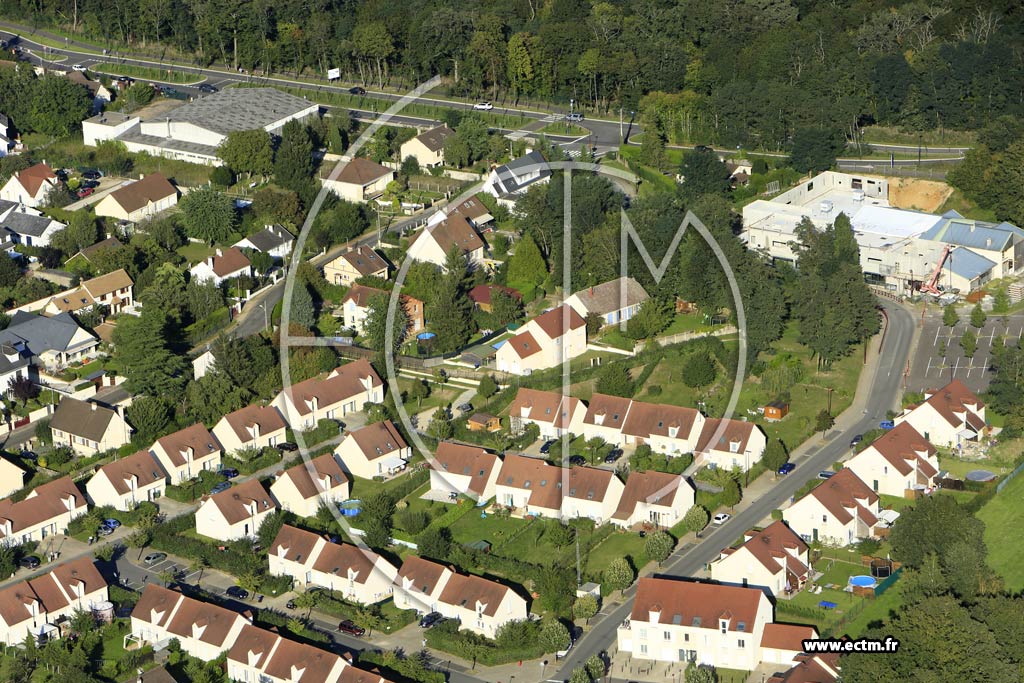 Photo arienne de Rosny-sur-Seine (Quartier du centre-ville - est)