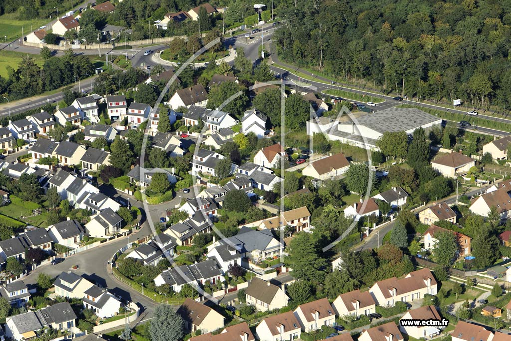 Photo arienne de Rosny-sur-Seine (Quartier du centre-ville - est)