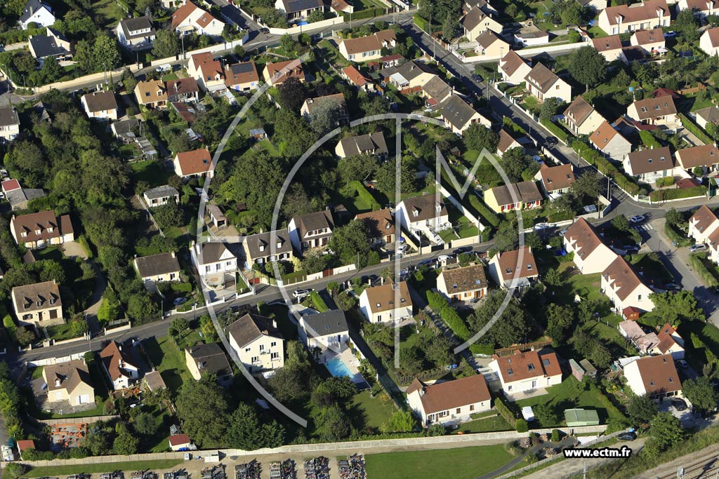 Photo arienne de Rosny-sur-Seine (Quartier du centre-ville - est)