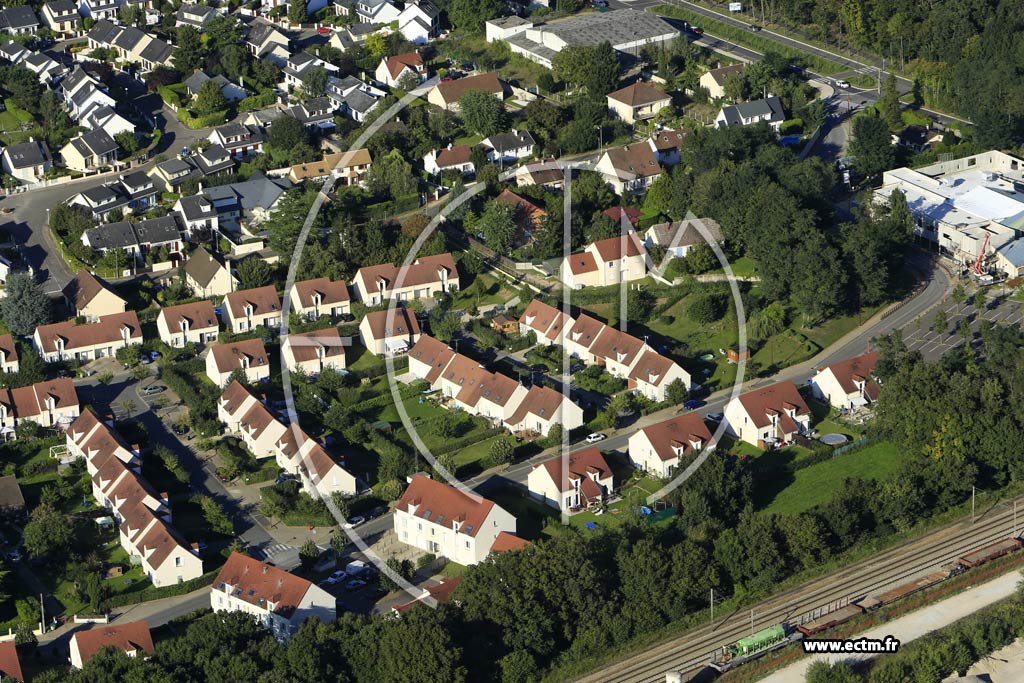 Photo arienne de Rosny-sur-Seine (Quartier du centre-ville - est)