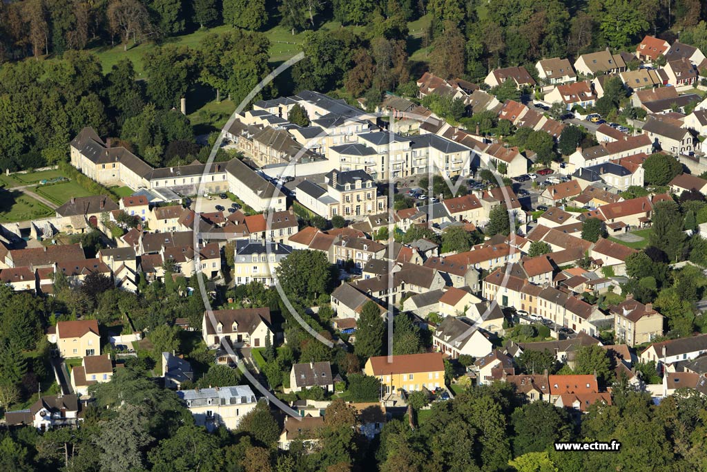 Photo arienne de Rosny-sur-Seine (Quartier du centre-ville)