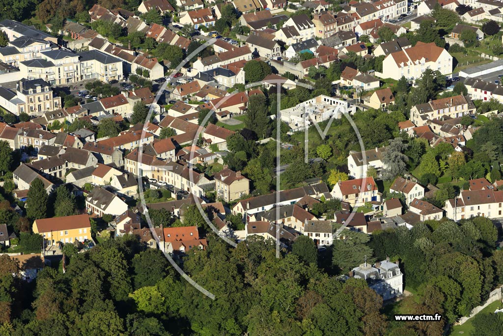 Photo arienne de Rosny-sur-Seine (Quartier du centre-ville)