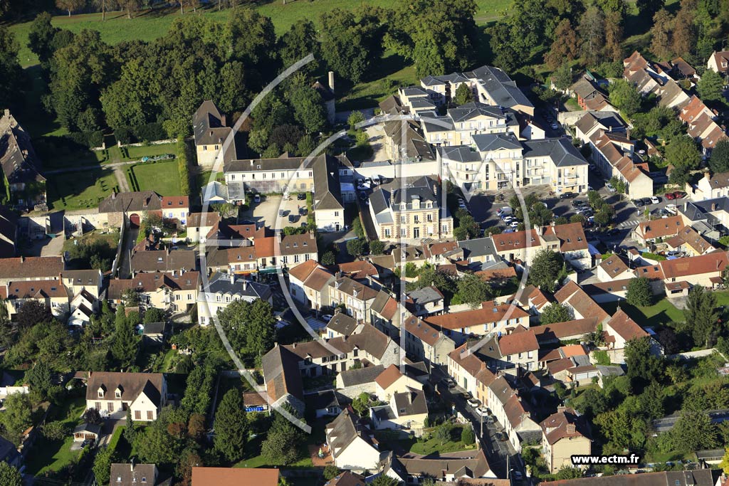 Photo arienne de Rosny-sur-Seine (Quartier du centre-ville)