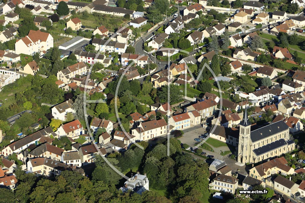 Photo arienne de Rosny-sur-Seine (Quartier du centre-ville)