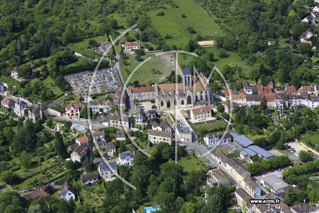Photo arienne de Vtheuil (Quartier de l'glise)