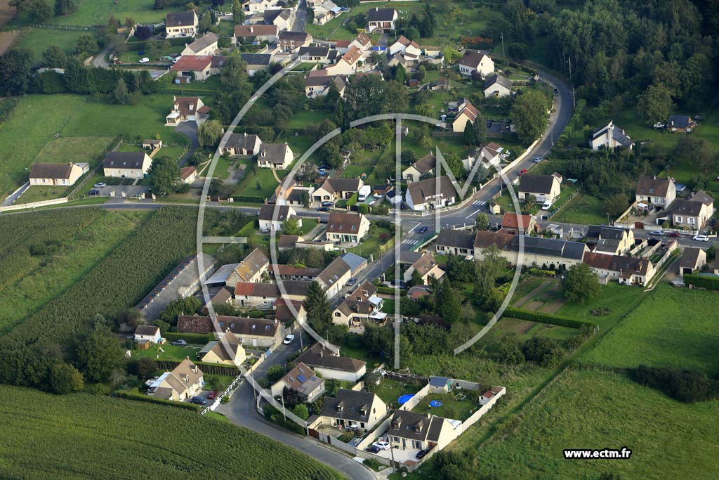Photo arienne de Bailleval (Louveaucourt)