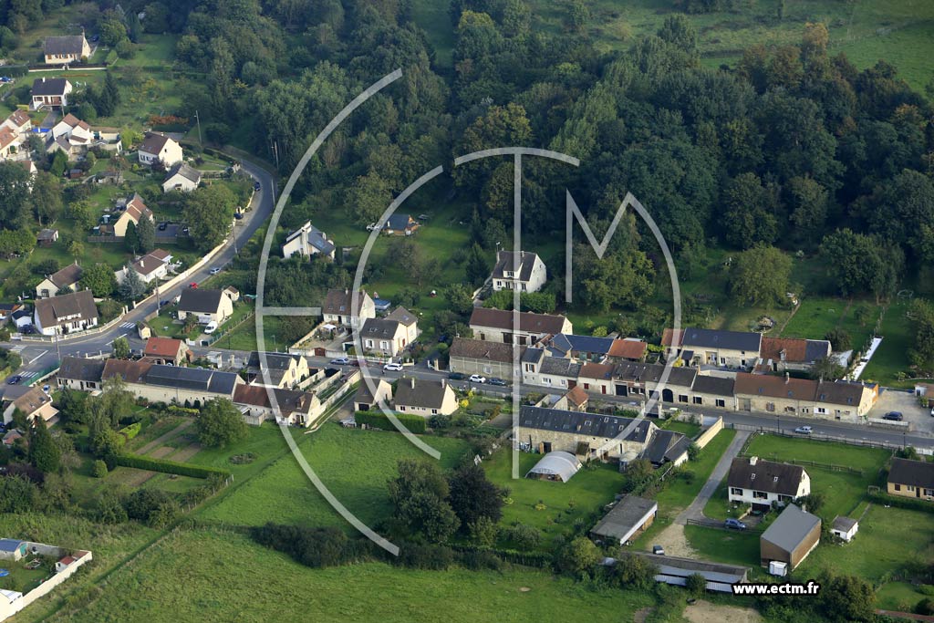 Photo arienne de Bailleval (Louveaucourt)