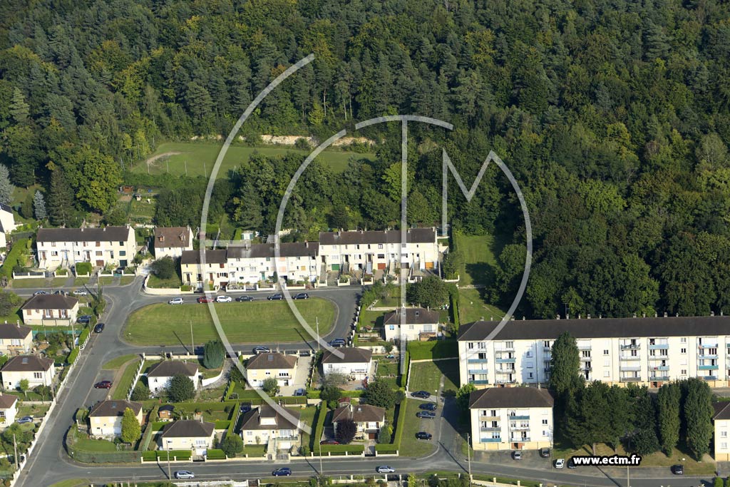 Photo arienne de Bury (Quartier de la Cit Herminie)
