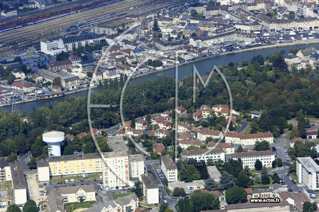 Photo arienne de Creil (Rive Gauche)