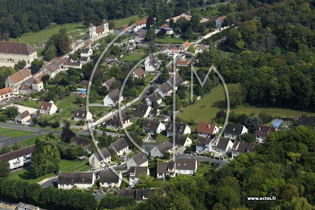Photo arienne de Pontpoint (Quartier de l'Abbaye Royale du Moncel)