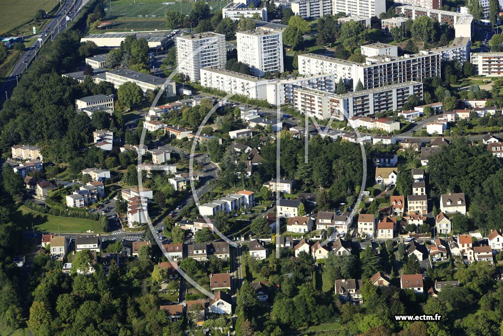 Photo arienne de Pontoise (Moulin Bunon - Moulin Gillet)