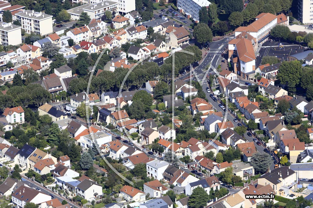 Photo arienne de Antony (Quartier de la Gare)