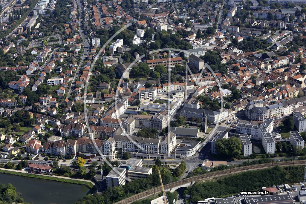 Photo arienne de Massy (Quartier de la Gare)