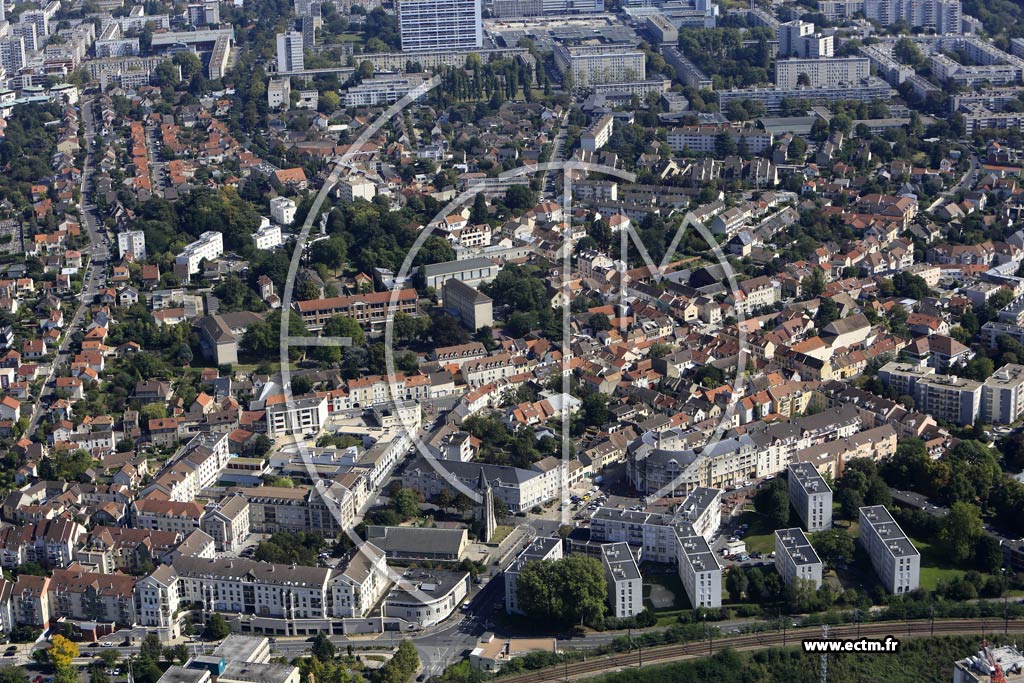 Photo arienne de Massy (Quartier de la Gare)