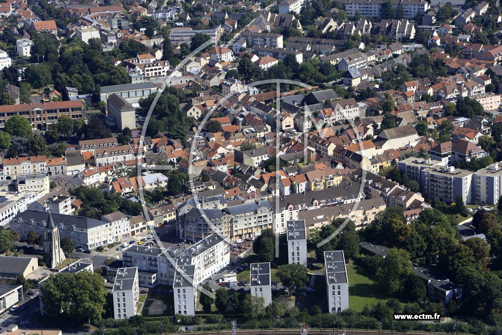 Photo arienne de Massy (Quartier de la Gare)