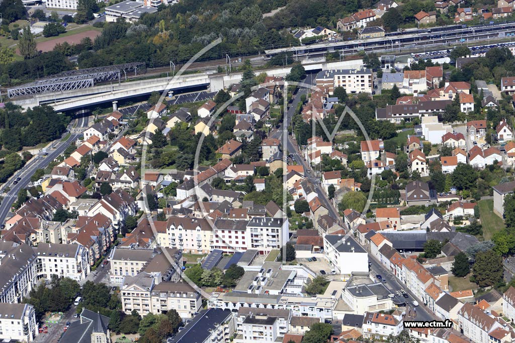 Photo arienne de Massy (Quartier de la Gare)