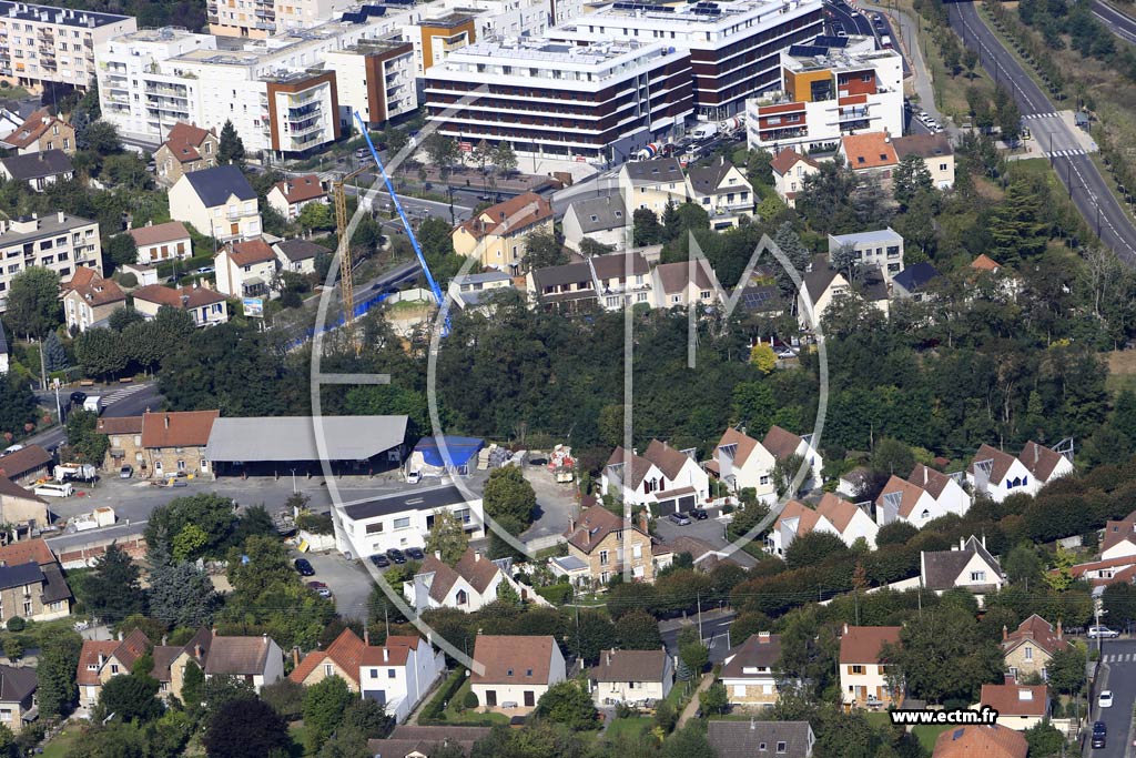 Photo arienne de Palaiseau (Quartier de la Gare)