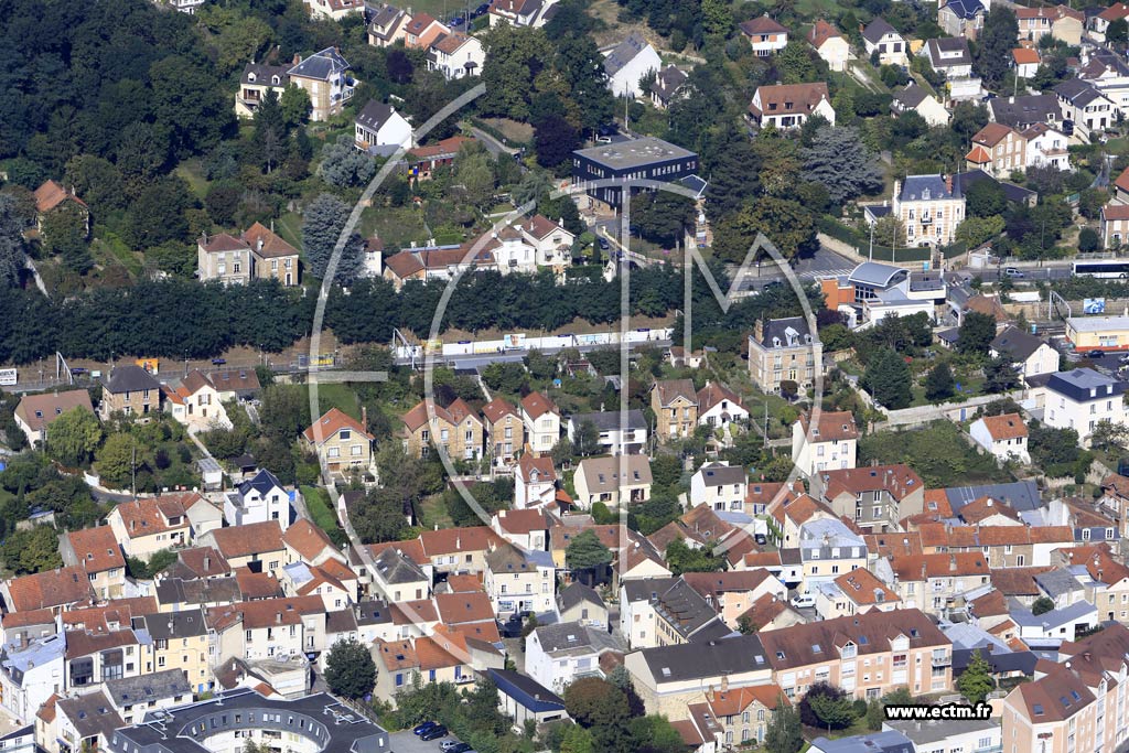 Photo arienne de Palaiseau (Quartier de la Gare)