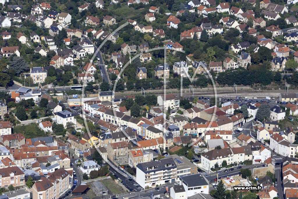 Photo arienne de Palaiseau (Quartier de la Gare)