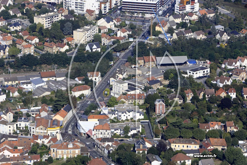 Photo arienne de Palaiseau (Quartier de la Gare)