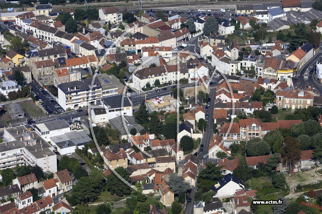 Photo arienne de Palaiseau (Quartier de la Gare)