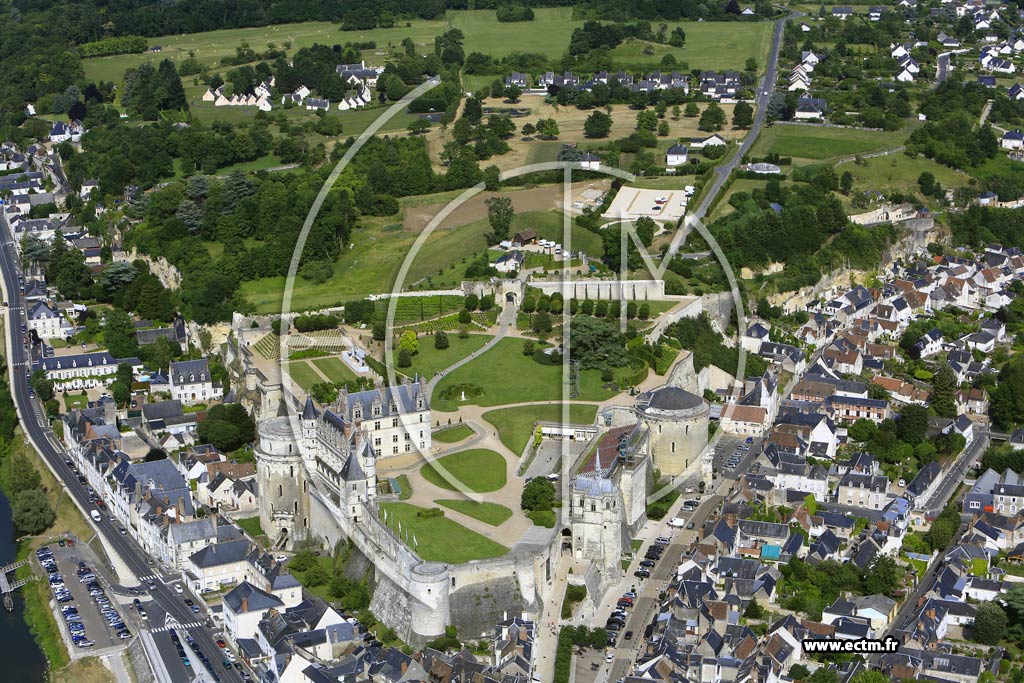 Photo arienne de Amboise (Chteau d'Amboise)