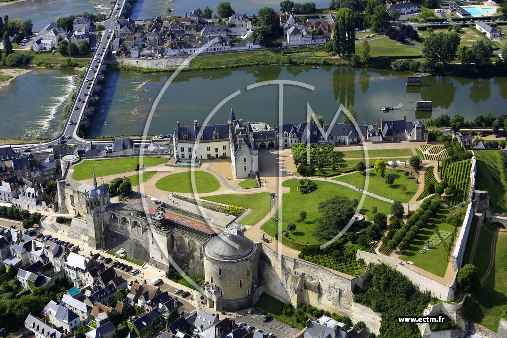 Photo arienne de Amboise (Chteau d'Amboise)