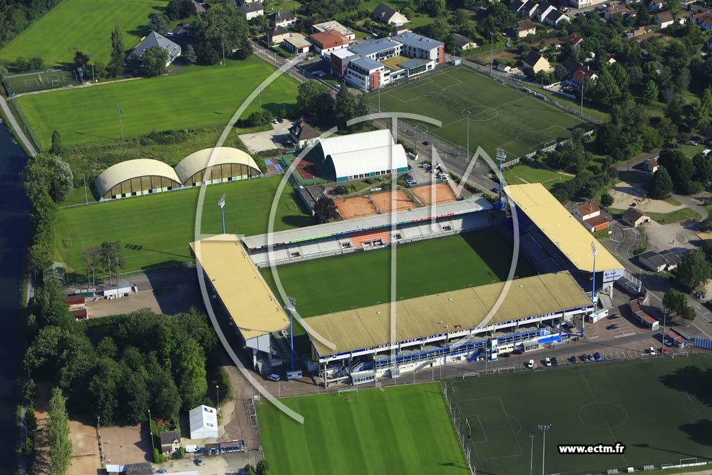 Photo arienne de Auxerre (Stade Abb-Deschamps)