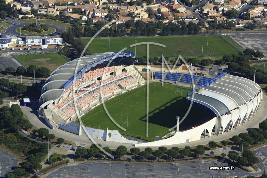 Photo arienne de Bziers (Stade de la Mditerrane)