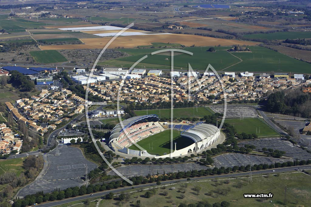 Photo arienne de Bziers (Stade de la Mditerrane)