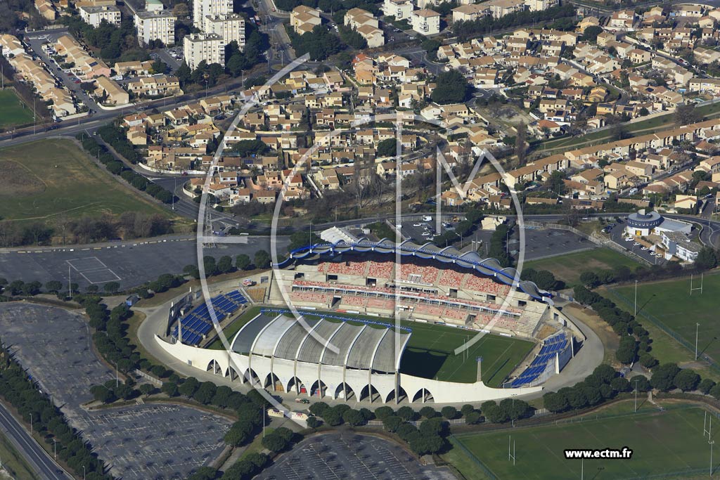 Photo arienne de Bziers (Stade de la Mditerrane)