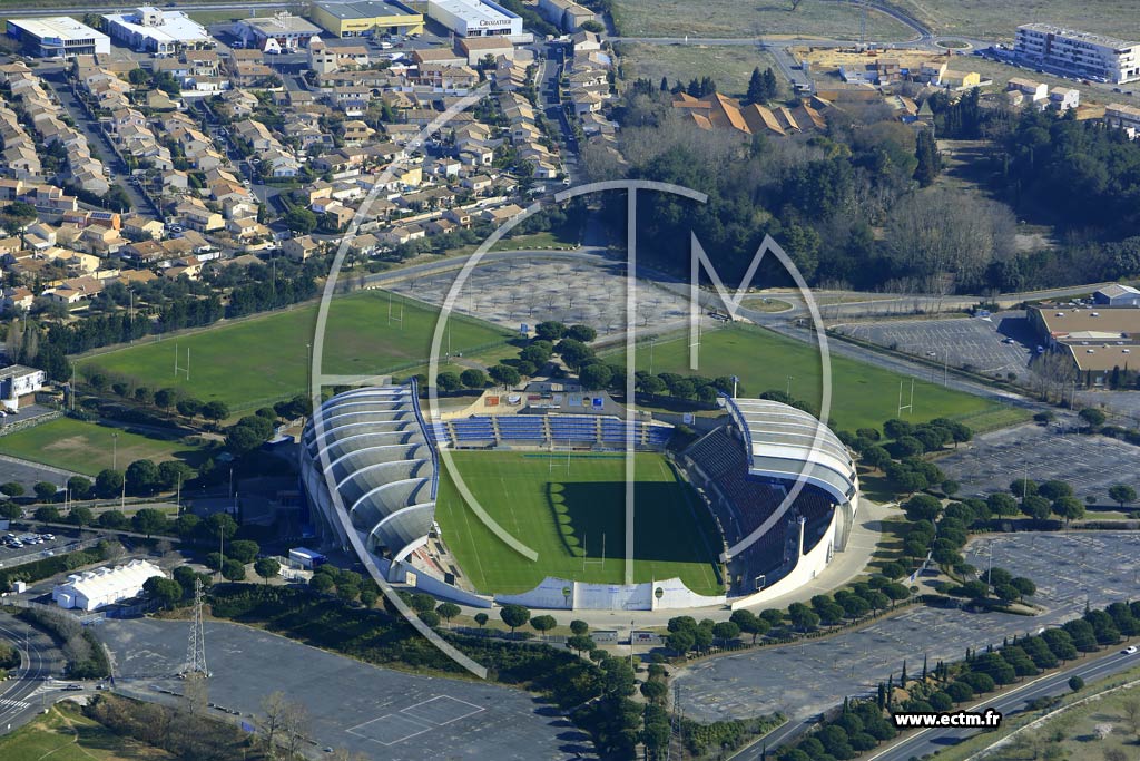 Photo arienne de Bziers (Stade de la Mditerrane)