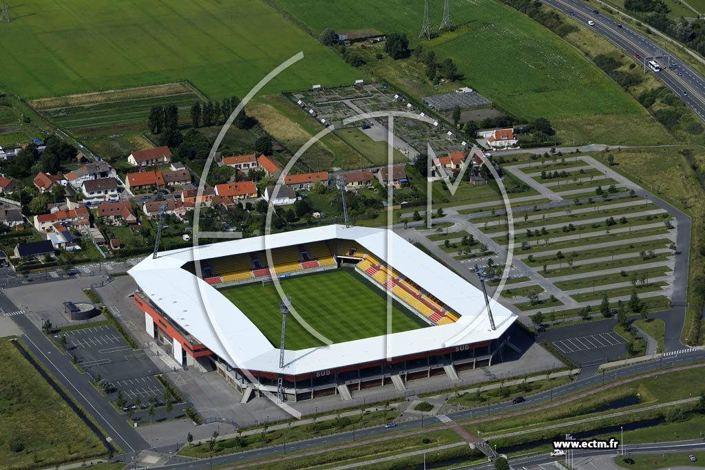 Photo arienne de Calais (Stade de l'pope)