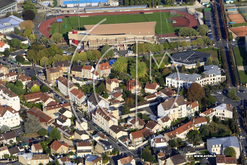 Photo arienne de Melun (Saint-Ambroise)