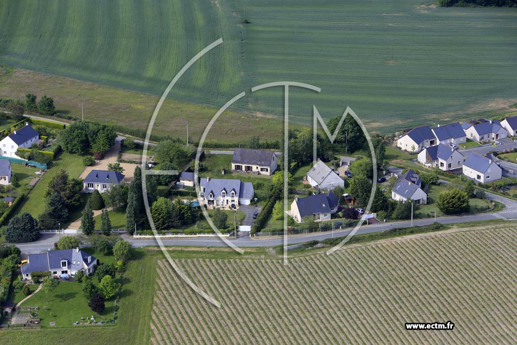 Photo arienne de Moz-sur-Louet (la Croix Blanche - la Bigotire)