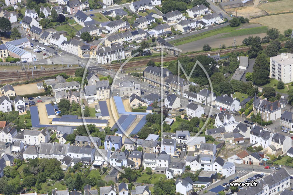 Photo arienne de Auray (Quartier de la Gare)