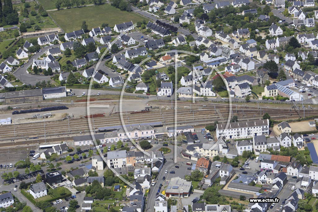 Photo arienne de Auray (Quartier de la Gare)