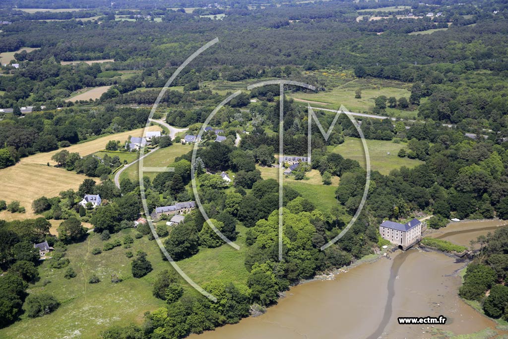 Photo arienne de Pluneret (Tenno - Roch'Bihan - Moulin de Pont Sal)