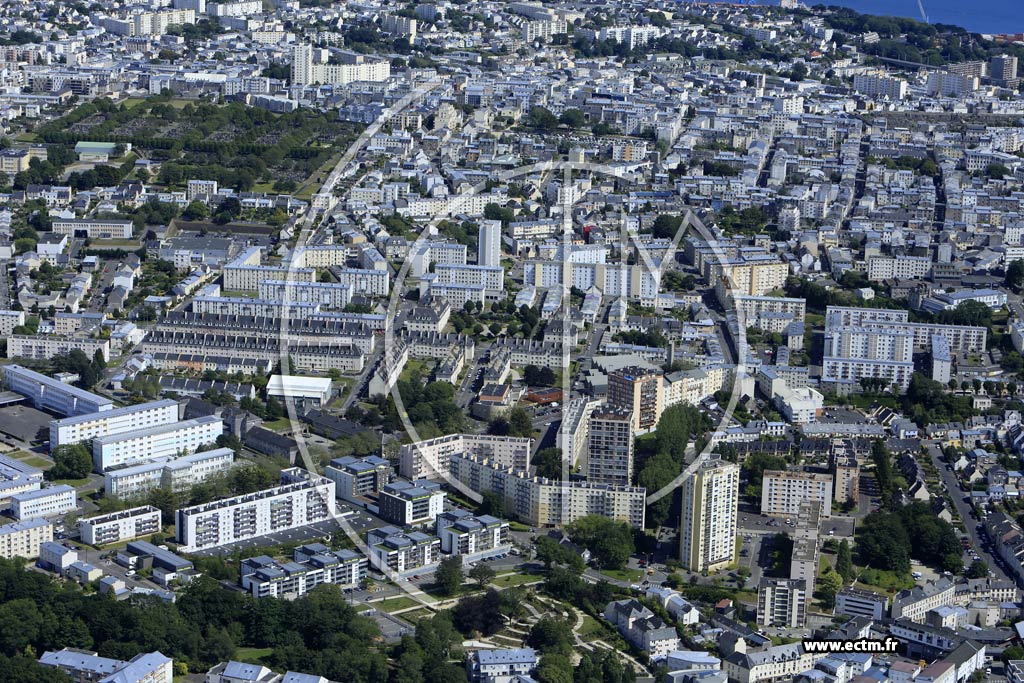 Photo arienne de Brest (Lanrdec)